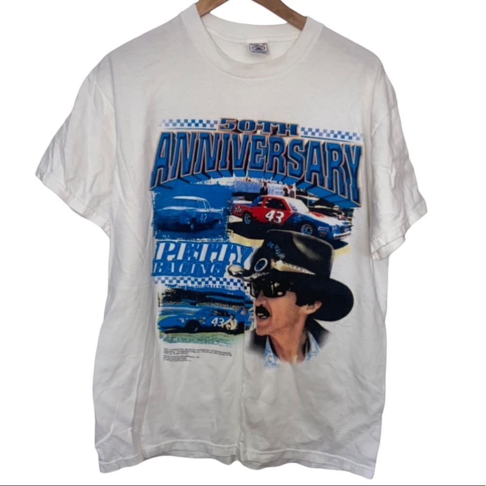 Vintage NASCAR racing tshirt - 50th anniversary of petty racing graphic t-shirt